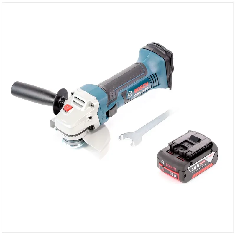Markenprodukt Bosch GWS 18-125 V-LI 125 mm Professional Akku Winkelschleifer mit Einlage L-Boxx ready + 1 x 6Ah Akku
