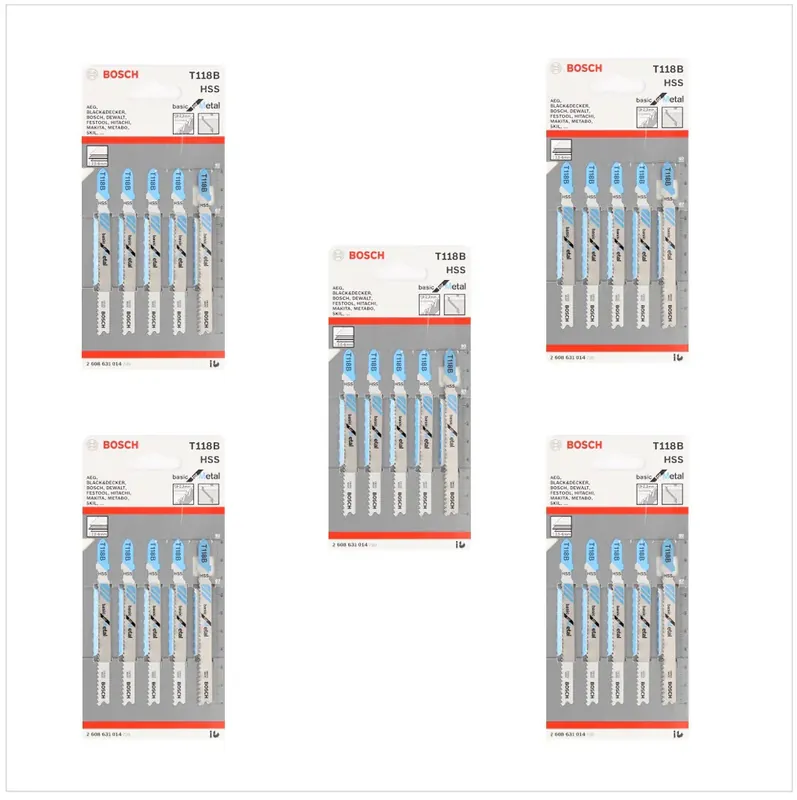 Zertifiziert Bosch T 118 B Stichsägeblätter Basic for Metal 25 Stk. 92 mm ( 2608631014 )