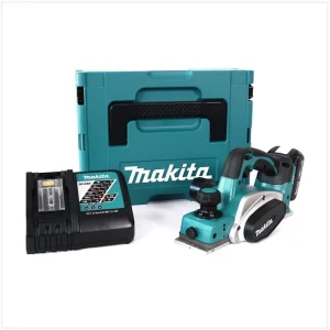 Makita DKP 180 RA1J Akku Hobel 18 V 82 mm + 1x Akku 2,0 Ah + Ladegerät + Makpac Knallerangebot