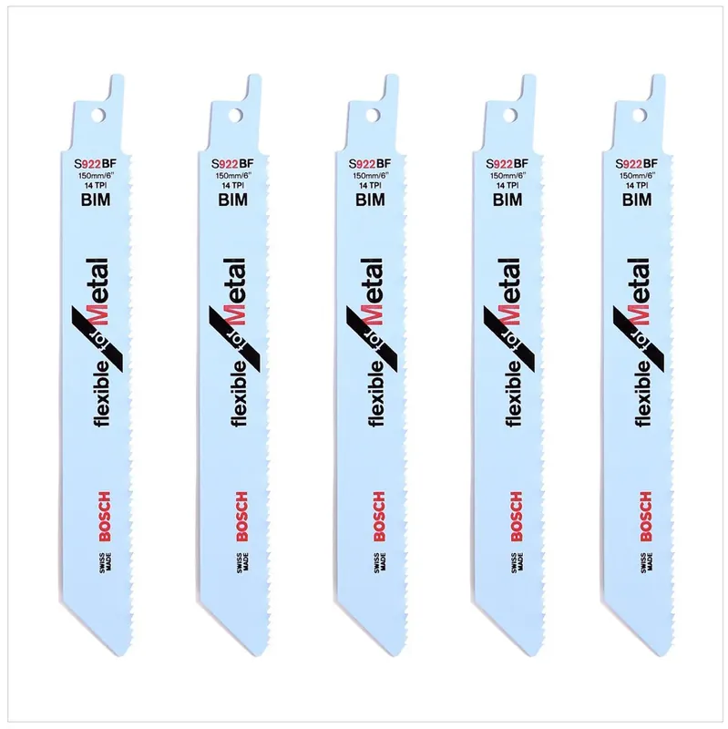 Angebot Bosch 5 Säbelsägeblätter 150 mm Flexible for Metal S 922 BF / S922BF ( 2608656014 )