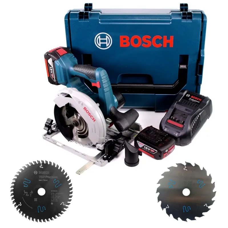 Bosch GKS 18V-57 G Akku Kreissäge 18V 165 mm in L-Boxx + 2x Akku 5,0Ah + Ladegerät + 3x Sägeblätter Direkt Vom Hersteller
