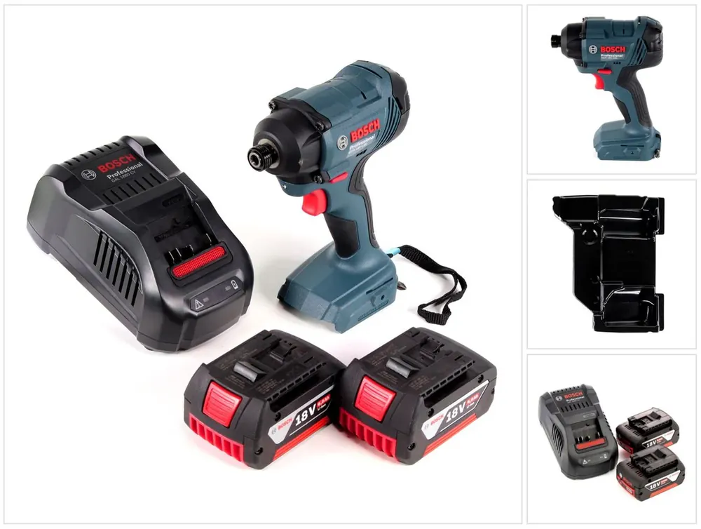 Bosch GDR 18V-160 Professional Akku Drehschlagschrauber 18 V 160 Nm 1/4" + 2x Akku 6,0 Ah + Ladegerät Saisonangebot
