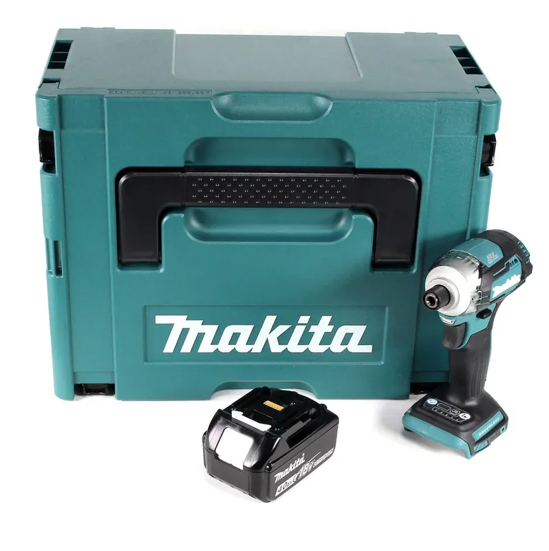 Schnäppchen Makita DTD 170 M1J Akku Schlagschrauber 1/4" 18 V Brushless Li-Ion mit 1x 4,0 Ah Akku im MakPac - ohne Ladegerät