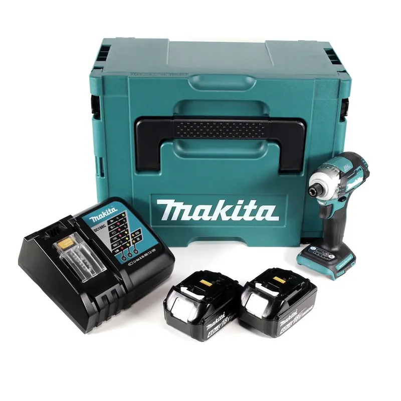 Makita DTD 170 RMJ Akku Schlagschrauber 1/4" 18 V Brushless Li-Ion mit 2x 4,0 Ah Akkus und Ladegerät im MakPac Online Kaufen