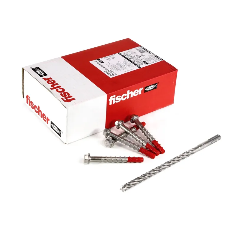 Fischer ULTRACUT FBS II A4 Betonschraube 10x100 mm 300 Stk. ( 3x 548744 ) Sechskantkopf SW15 Unterlegscheibe 45/35/15 A4 Edelstahl + Makita NEMESIS 2 Hammer und Beton Bohrer SDS-Plus 10x215 ( B-58213 ) Jetzt Bestellen