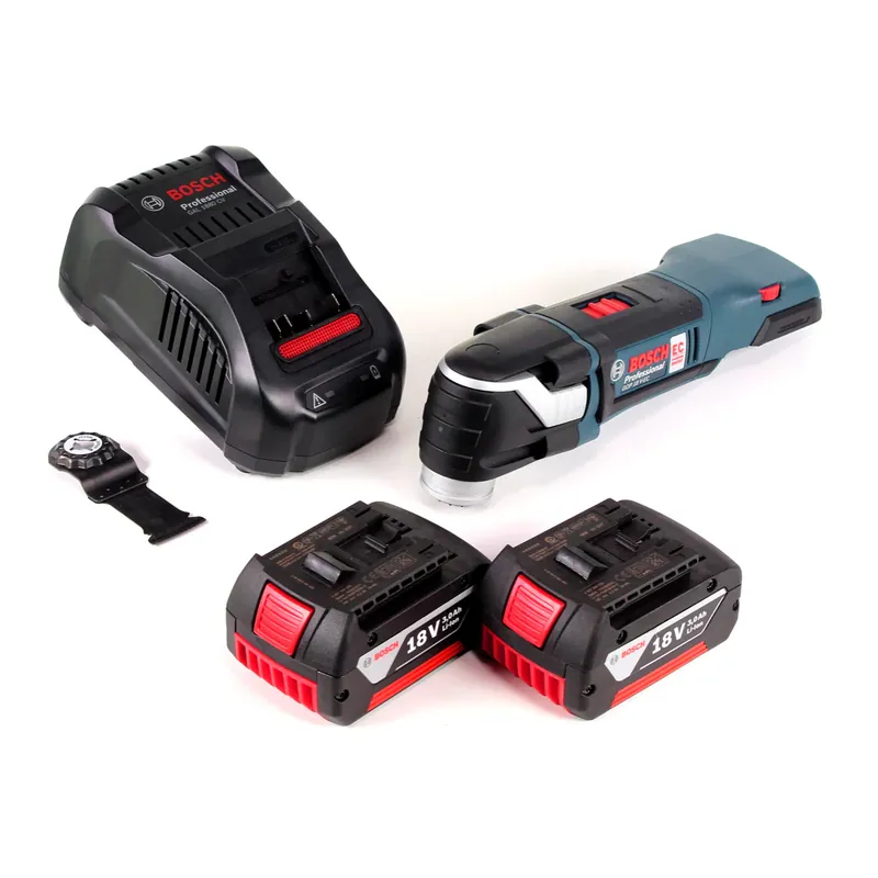 Bosch GOP 18 V-EC Akku Multicutter 18V Multifunktionswerkzeug OIS / Starlock + 2x 3,0Ah Akku + Ladegerät Zertifiziert