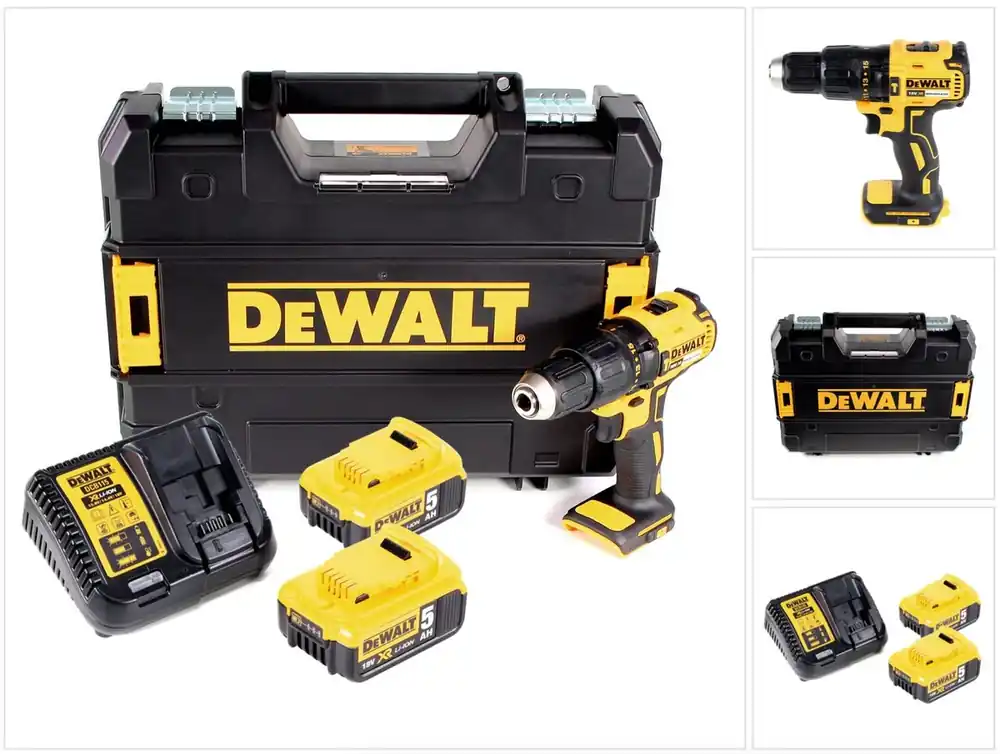 DeWalt DCD 778 P2T Akku Schlagbohrschrauber 18V 65Nm + 2x Akkus 5,0Ah + Ladegerät in TSTAK Box Angebot
