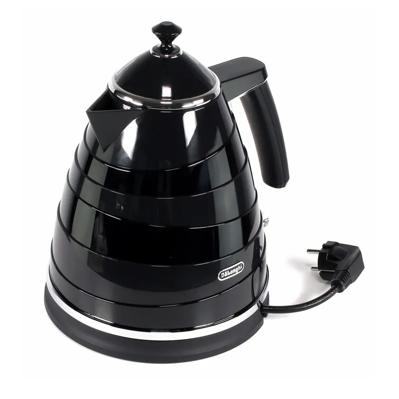 Finale Aktion De'Longhi KBA 2001.BK Wasserkocher 1850-2200W schwarz mit Kalkfilter und Wasserstandsanzeige