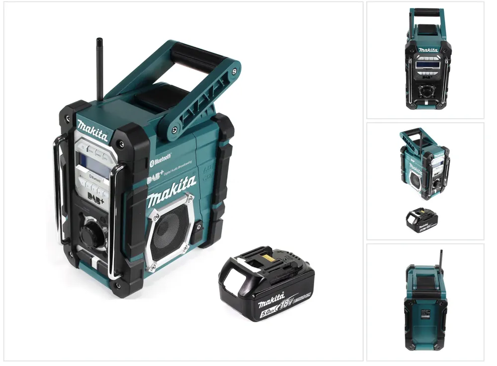Top-Angebot Makita DMR 112 T1 Akku Baustellen Radio 7,2 - 18V Bluetooth DAB+ + 1x 5,0Ah Akku - ohne Ladegerät