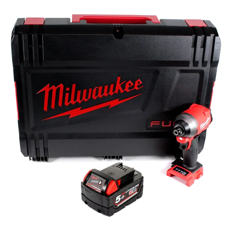 Neuheit Milwaukee M18 FID2-0X FUEL Akku Schlagschrauber 18 V Li-Ion in HD-Box Transportkoffer + 1 x 5,0 Ah Akku - ohne Ladegerät