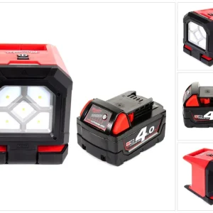 Begrenztes Angebot Milwaukee M18 PAL-401 Baustrahler 18 V Li-Ion Akku Lampe Leuchte + 1 x 4,0 Ah Akku - ohne Ladegerät