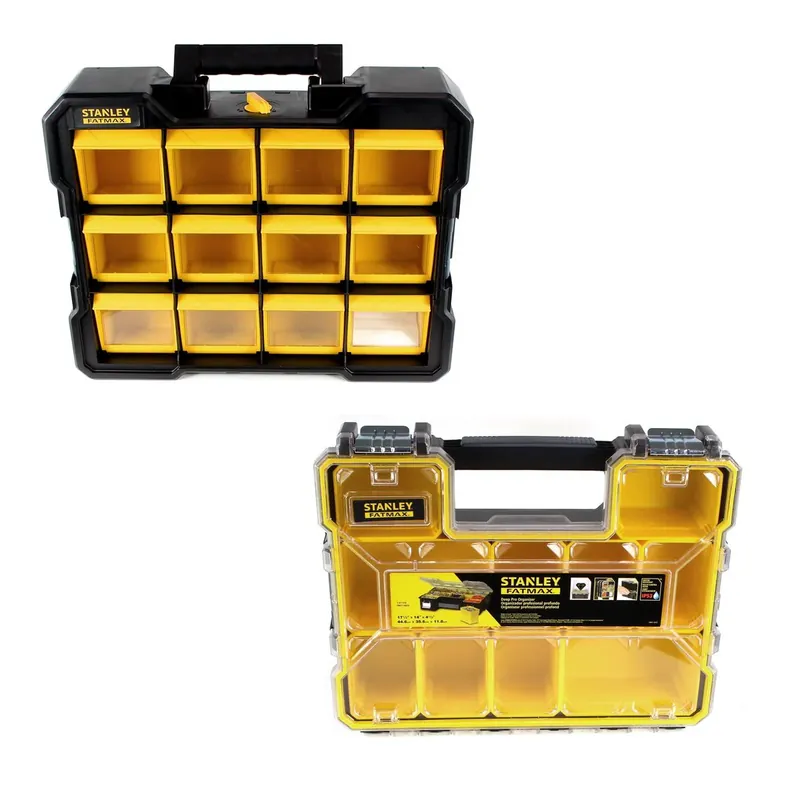 Stanley Organizer FATMAX Set 1x Profi Organizer ( 1-97-518 ) + 1x Flip Bin Organizer Werkzeugkoffer ( FMST81077-1 ) Wochenendangebot