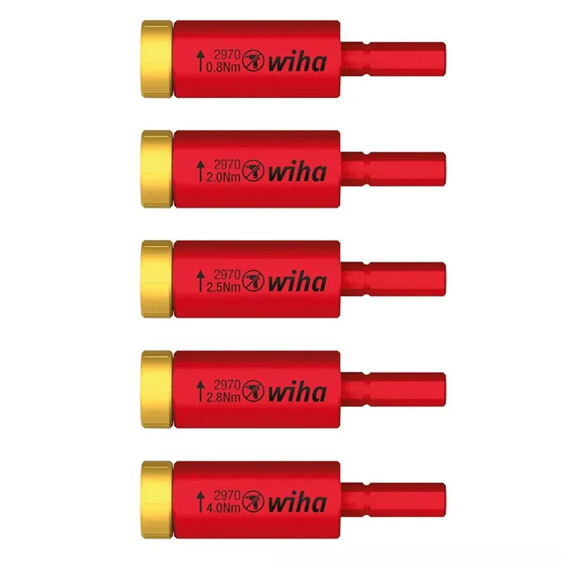 Wiha 2970 S5 Easy Torque Drehmoment Adapter electric Set 5-tlg Garantierte Lieferung