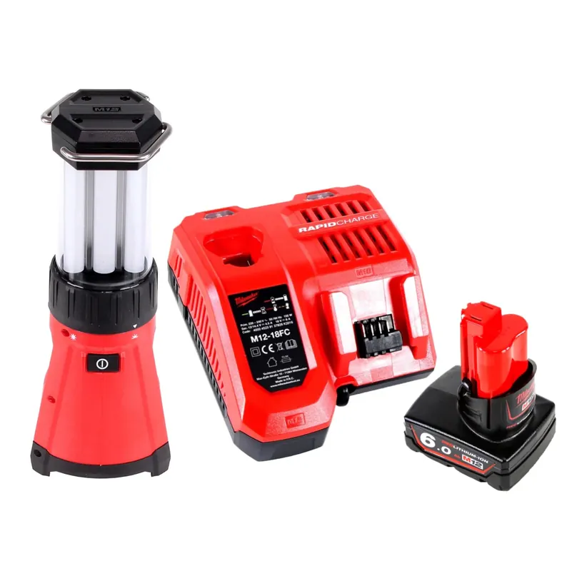 Mega-Angebot Milwaukee M12 LL-601C LED Akku Laternenleuchte 12 V Li-Ion + 1x 6,0 Ah Akku + Ladegerät