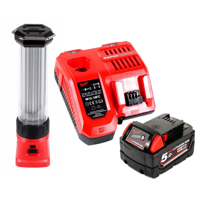 Top-Preis Milwaukee M18 LL-501C LED Akku Laternenleuchte 18 V Li-Ion + 1x 5,0 Ah Akku + Ladegerät