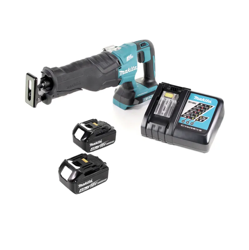 Neuheit Makita DJR 360 RM Akku Reciprosäge 36V ( 2x18V ) Brushless Säbelsäge + 2x 4,0 Ah Akku + Ladegerät