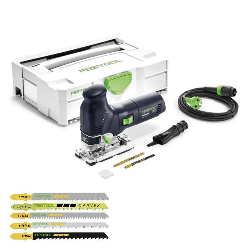 Festool PS 300 EQ-PLUS Pendelstichsäge 720W 120mm im Systainer ( 561445 ) + 27x Stichsägeblatt Sonderangebot