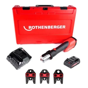 Rothenberger ROMAX 4000 Set TH16-20-26 CAS Akku Pressmaschine 18 V 34 kN + 1x Akku 4,0 Ah + Ladegerät + Pressbacken + Koffer ( 1000001925 ) Abverkauf