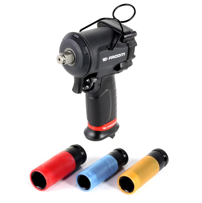 Letzte Chance Facom NS.1600 F 1/2" Druckluft Schlagschrauber Set mit Facom NSI.3L 1/2¨ Impact Schlag Steckschlüssel Satz 3 tlg.
