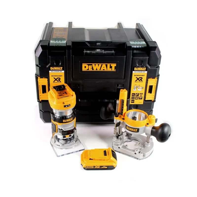 DeWalt DCW 604 NT Akku Kombifräse 18V 55mm + 1x Akku 2,0 Ah in TSTAK - ohne Ladegerät Preiswert