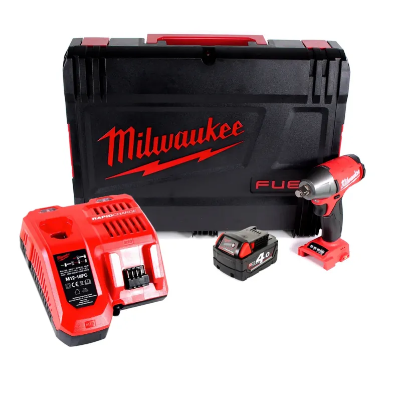 Garantierte Lieferung Milwaukee M18 FIWF12-401X Akku Schlagschrauber 1/2" 18 V 300 Nm + 1x 4,0 Ah Akku + Ladegerät + HD Box