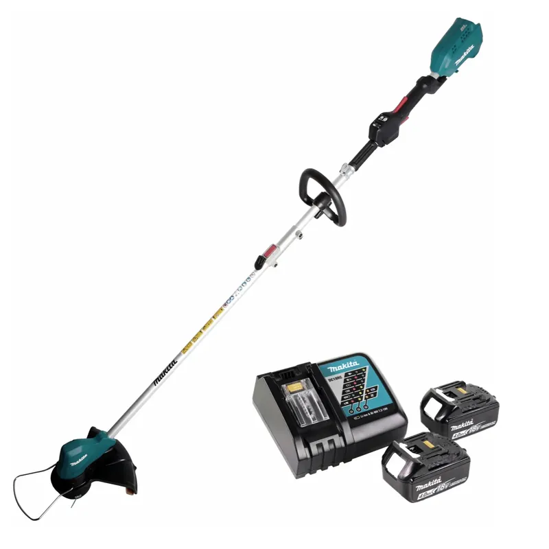 Jetzt Kaufen Makita DUR 188 LRM2 Akku Rasentrimmer 18V 250/300mm Brushless + 2x Akku 4,0Ah + Ladegerät