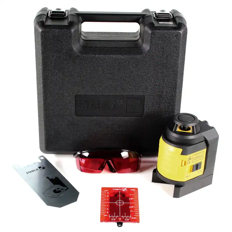 Rabatt Stabila LAX 400 Multilinien Laser selbstnivellierend rot 20m + Laser-Sichtbrille + Zielplatte + Wandhalterung + Koffer ( 18702 )