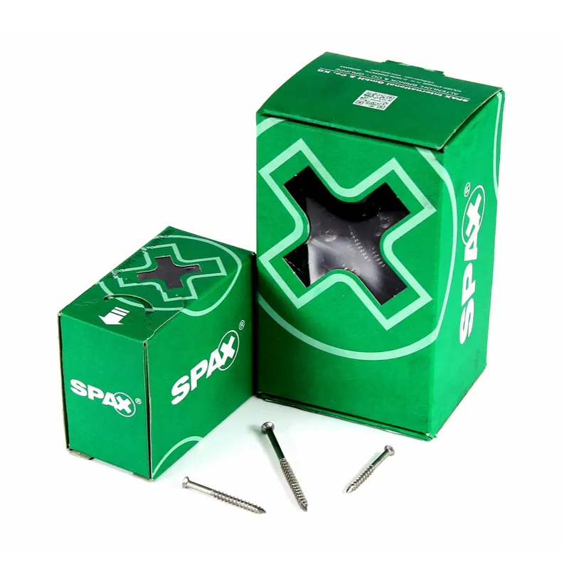 Abverkauf SPAX Fassadenschraube 4,5 x 70 mm Edelstahl A2 ( 0467000450703 ) 200 Stk Teilgewinde Mini Linsensenkkopf Torx T-STAR Plus T15 CUT