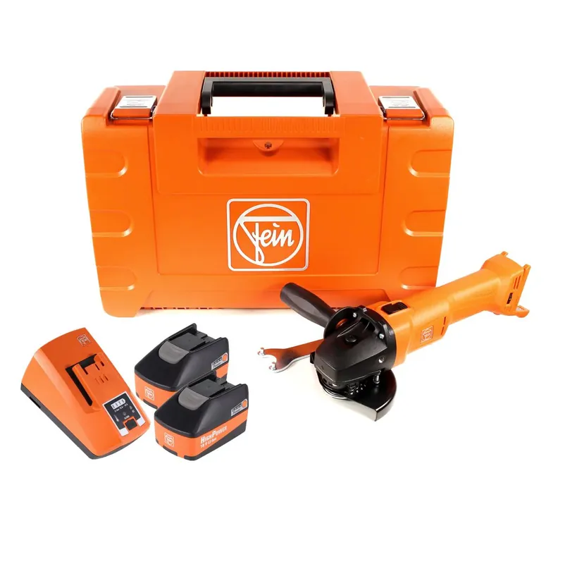FEIN CCG 18-125 BL Akku Winkelschleifer 18V 125mm ( 71200262000 ) Set im Koffer mit 2x 5,2 Ah High Power Akku und Lader Preis Gesenkt
