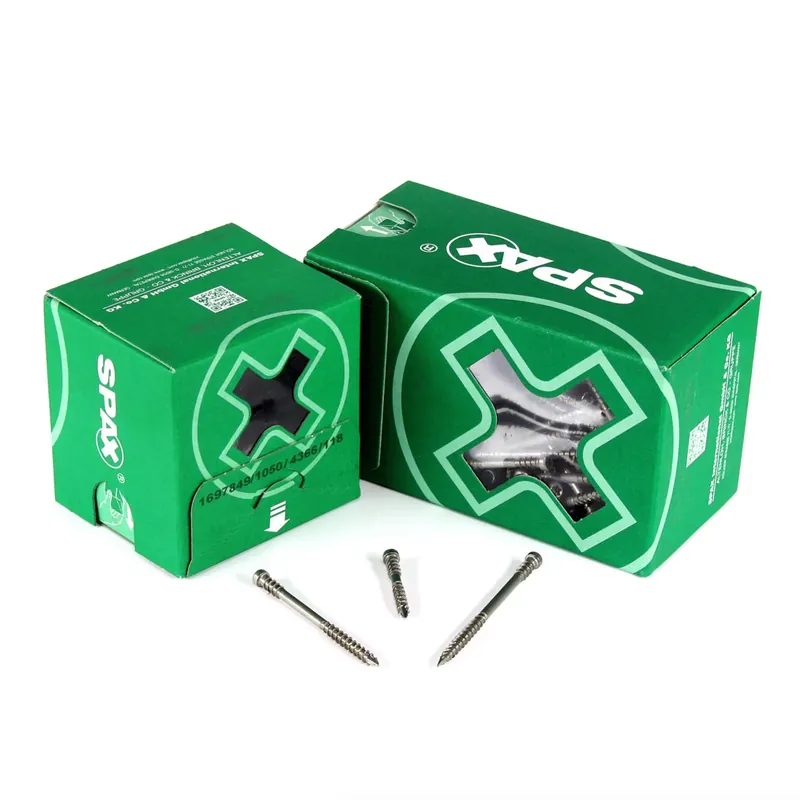 SPAX Terrassenschraube 5,0 x 40 mm Edelstahl A2 ( 2x 0537000500403 ) 400 Stk Fixiergewinde Zylinderkopf Torx T-STAR Plus T25 CUT Highlight