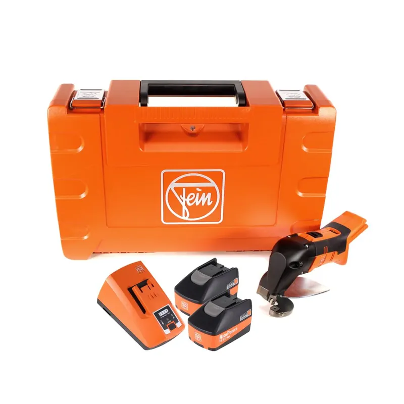 FEIN ABLS 18 1.6 E Akku Blechschere bis 1,6 mm 18V ( 71300461000 ) Set im Koffer mit 2x 5,2 Ah High Power Akku und Lader Solange Der Vorrat Reicht