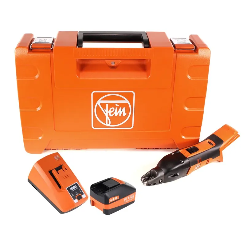 FEIN ABSS 18 1.6 E Akku Schlitzschere bis 1,6 mm 18V ( 71300361000 ) Set im Koffer mit 6,0 Ah Akku und Lader Nur Heute
