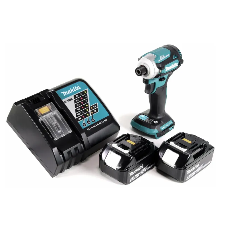 Makita DTD 171 RT Akku Schlagschrauber 18 V 180 Nm 1/4" Brushless + 2x Akku 5,0 Ah + Ladegerät Günstig