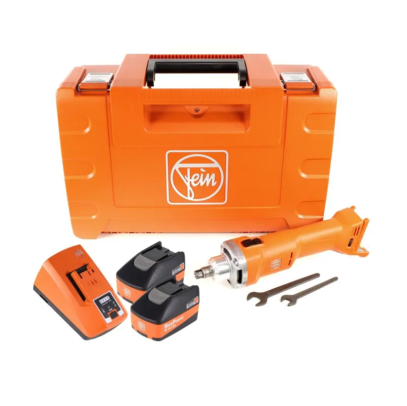 Saisonangebot FEIN AGSZ 18-280 BL Akku Geradschleifer 18V ( 71230162000 ) Set im Koffer mit 2x 5,2 Ah High Power Akku und Lader
