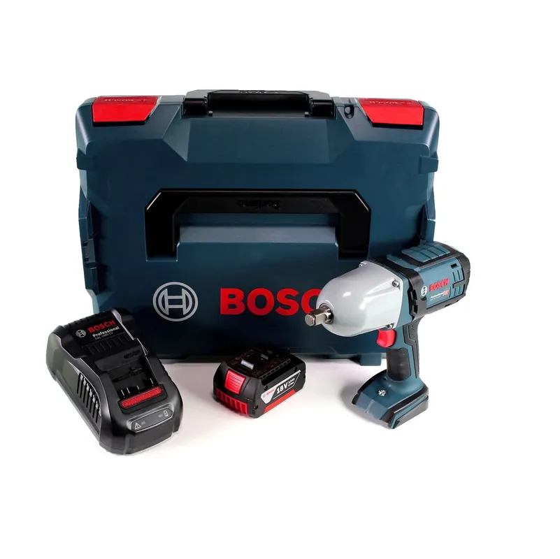 Geprüft Bosch GDS 18V-LI HT Akku Drehschlagschrauber 18V 650 Nm ( 06019B1302 ) mit 3,0 Ah Akku und Lader in L-Boxx