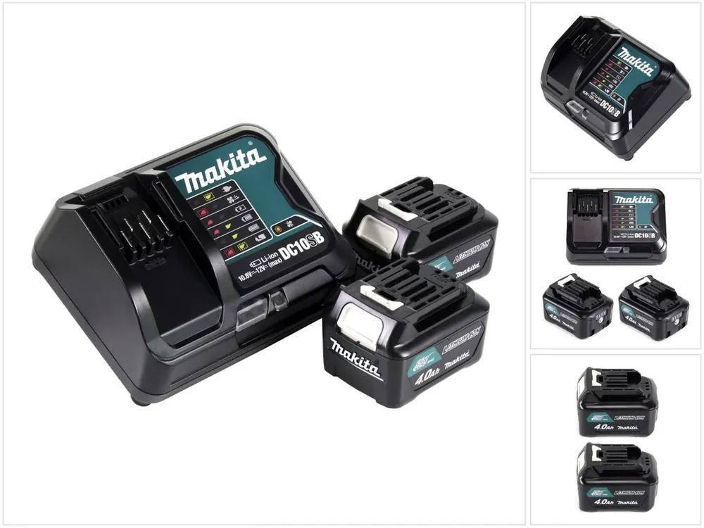 Makita Power Source Kit 12V mit 2x BL1041B Akku 4,0Ah + DC10SB Ladegerät Letzte Chance