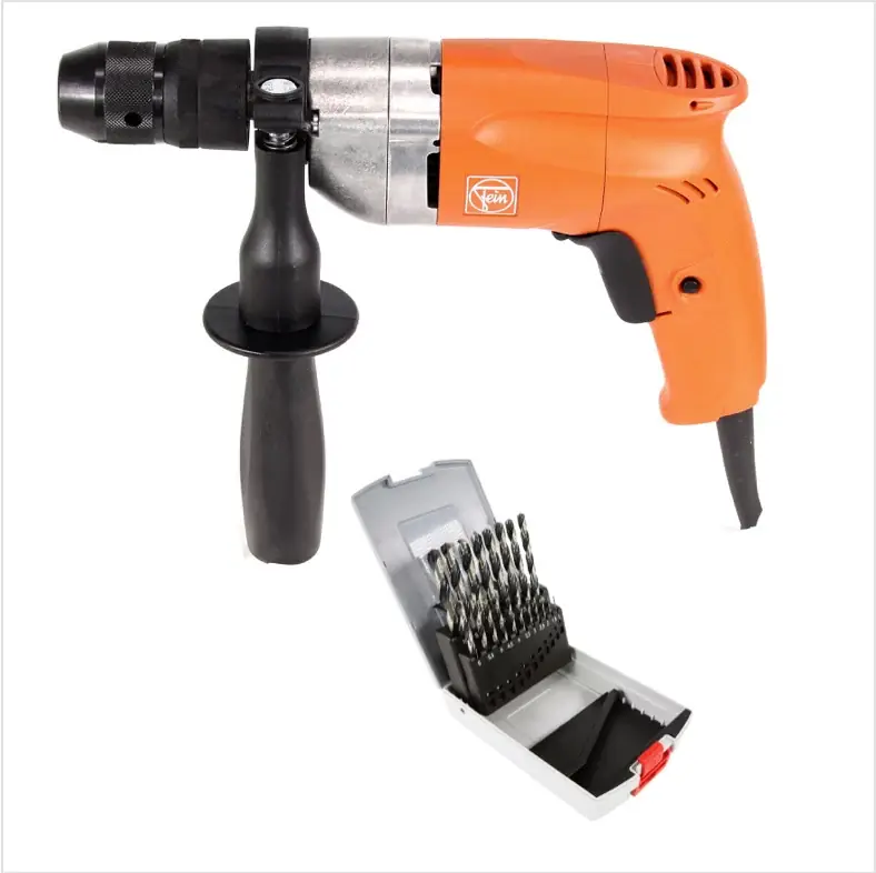 FEIN BOP 10 Bohrmaschine 500W + Bosch HSS Spiralbohrer Set Box PointTeQ Begrenztes Angebot