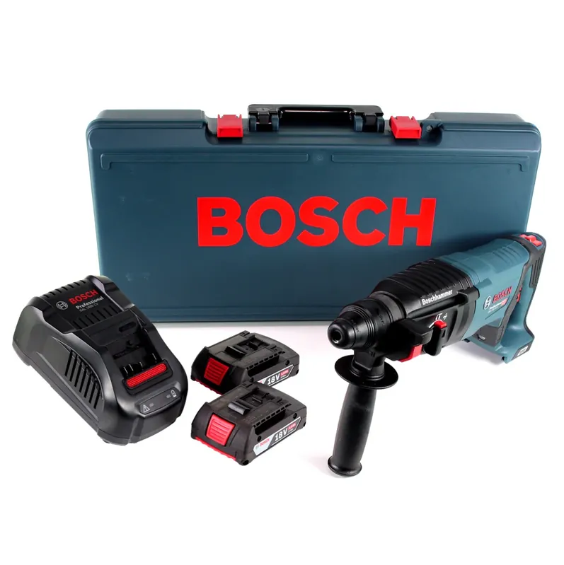 Begrenztes Angebot Bosch GBH 18V-26 D Akku Bohrhammer 18V 2,5J SDS-Plus im Handwerkerkoffer + 2x 2,0Ah Akku + Ladegerät