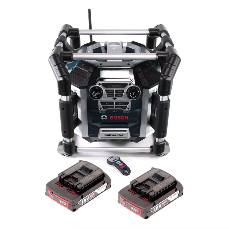 Bosch GML 50 Akku Radiolader Baustellenradio 18V 50W IP54 + 2x Akku 2,0Ah - ohne Ladegerät Jetzt Kaufen