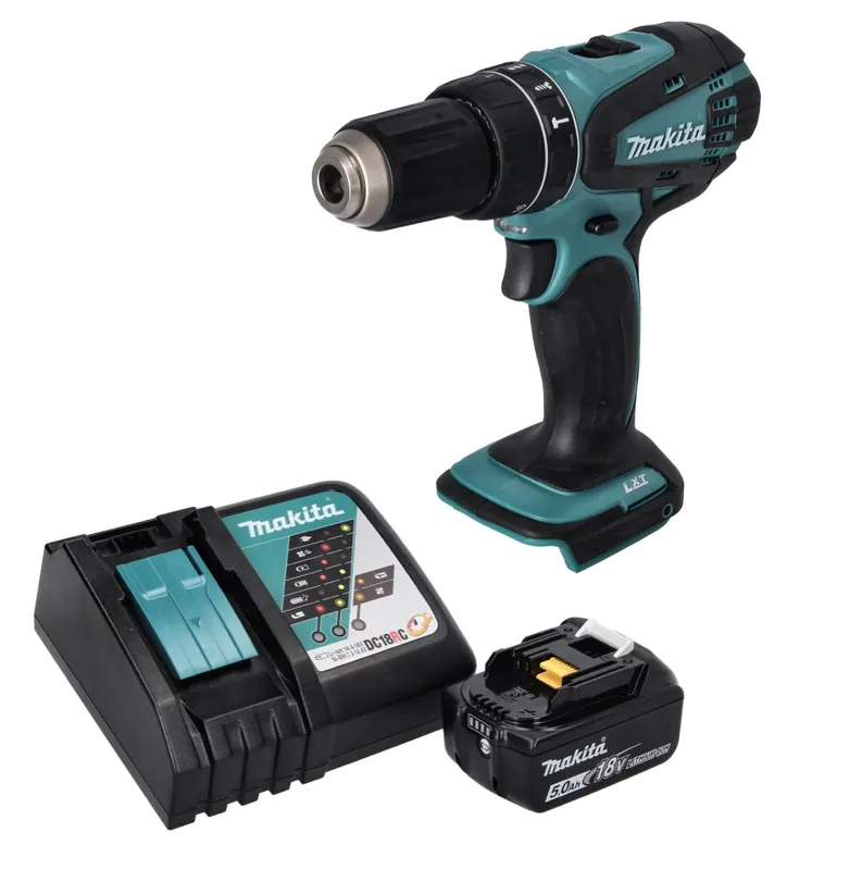 Top-Preis Makita DHP 456 RT1 Akku Schlagbohrschrauber 18 V 50 Nm + 1x Akku 5,0 Ah + Ladegerät