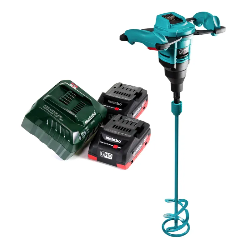 Collomix Xo 10 NC Akku Handrührwerk 18 V 40 l + WK 120 HF Rührer 120 mm + 2x Akku 4,0 Ah + Ladegerät Direktkauf