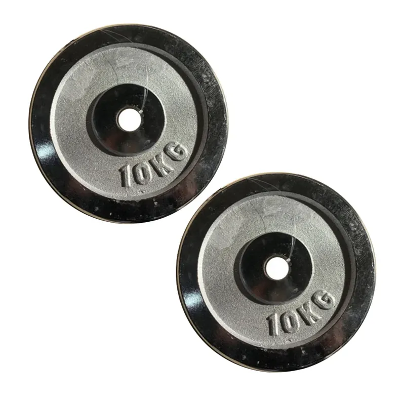 Hantelscheiben Set 2x Hantelgewicht Scheibengewicht aus Stahl verchromt 10 kg 2 Stk. 30 mm Lochdurchmesser Beliebt