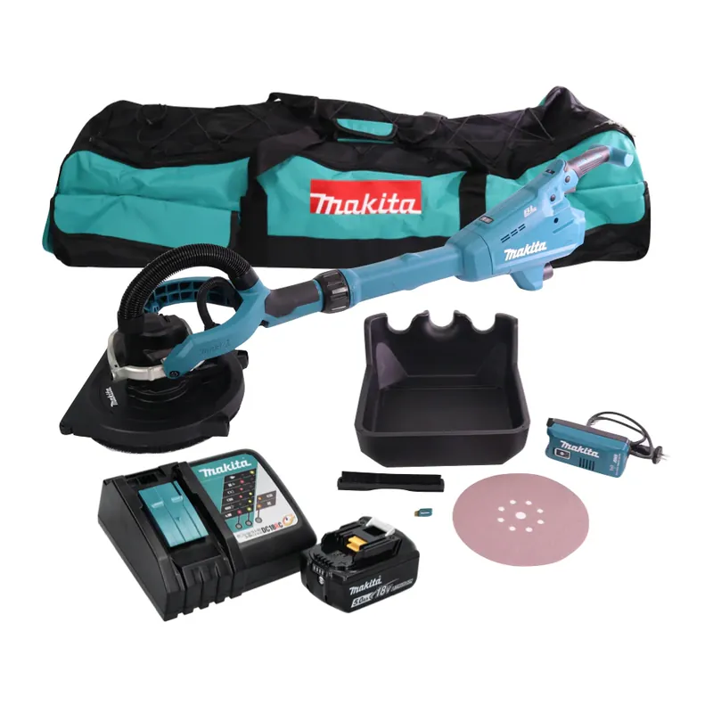 Makita DSL 800 RT1X Akku Langhalsschleifer 18 V 225 mm Brushless + 1x Akku 5,0 Ah + Ladegerät + Zubehör + Tasche Rabatt