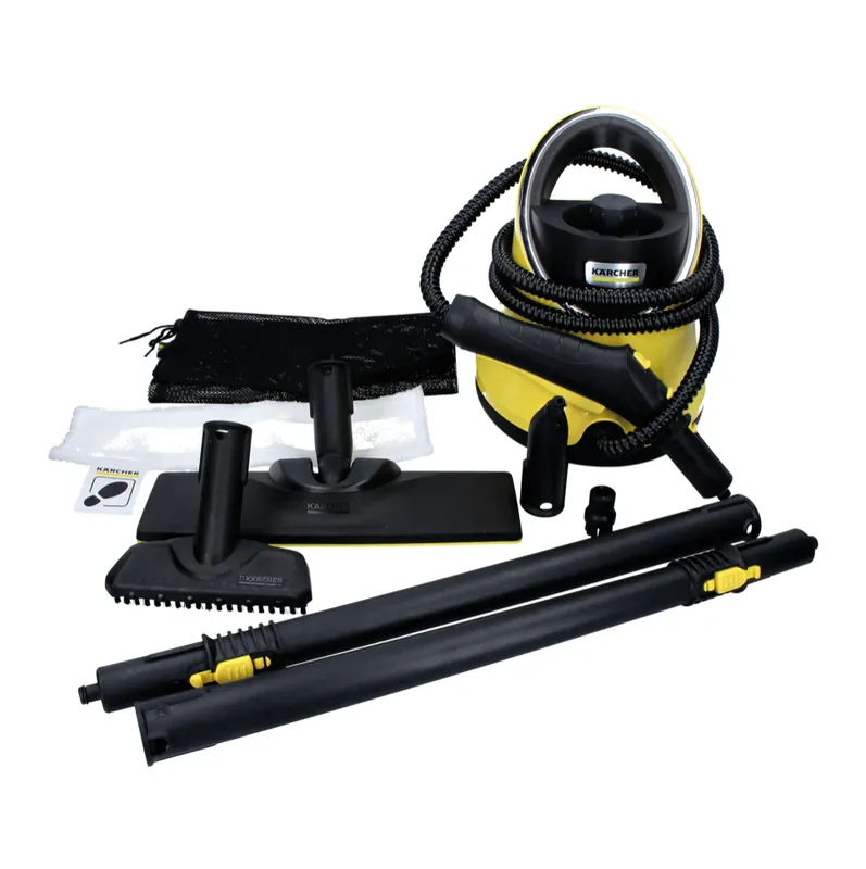 Neuheit Kärcher SC 2 Deluxe Easyfix Dampfreiniger 1500 W ( 1.512-050.0 ) + Handbürste + Rundbürste + Punktstrahlbürste + 2x Verlängerungsrohr + Bodentuch + Überzug für Handdüse