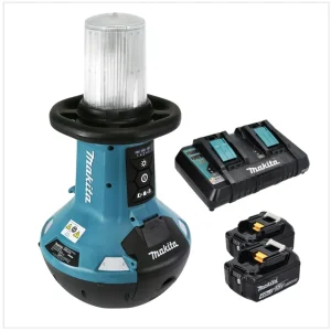 Makita DML 810 PM Akku LED Flächenlicht 18 / 36 V ( 2 x 18 V ) 5500 lm IP54 + 2x Akku 4,0 Ah + Doppelladegerät Bestseller