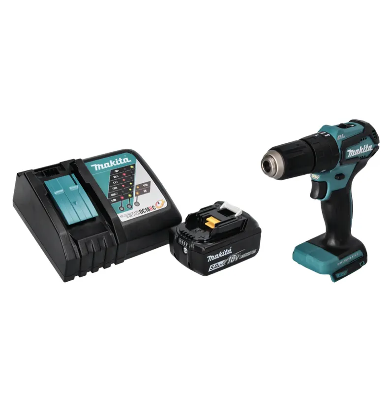 Makita DHP 483 RT1 Akku Schlagbohrschrauber 18 V 40 Nm Brushless + 1x Akku 5,0 Ah + Ladegerät Online Kaufen
