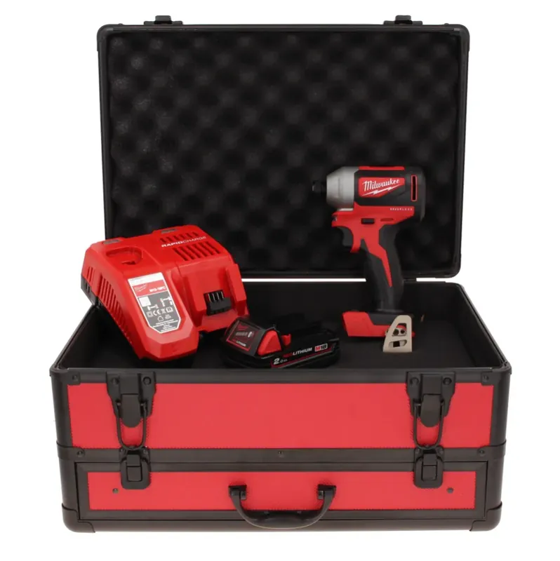 Milwaukee M18 BLID2-201FC TX Akku Schlagschrauber 18 V 180 Nm 1/4" Brushless + 1x Akku 2,0 Ah + Ladegerät + TX Koffer Schneller Versand