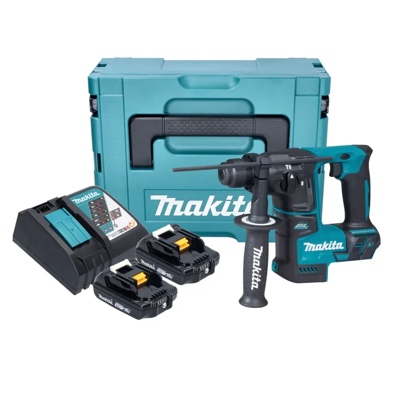 Sofort Bestellen Makita DHR 171 RAJ Akku Bohrhammer 18 V 1,2 J SDS plus Brushless + 2x Akku 2,0 Ah + Ladegerät + Makpac