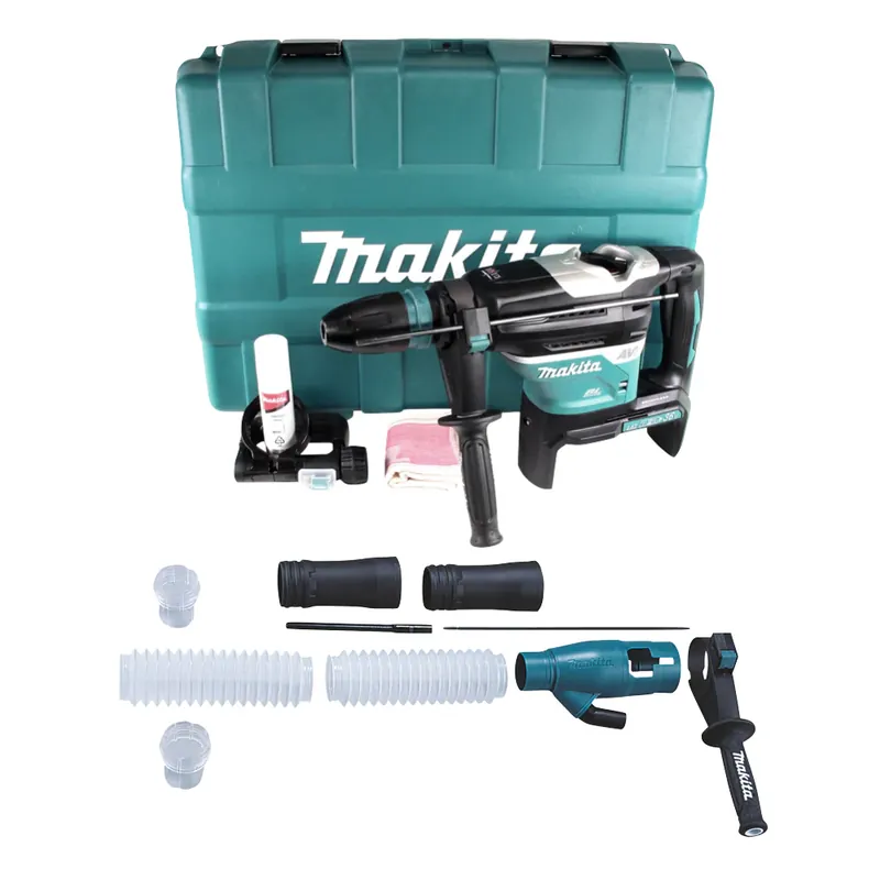Meistverkauft Makita DHR 400 ZKU Akku Kombihammer 36 V ( 2 x 18 V ) 8,0 J SDS Max Brushless + Absaugset + Koffer - ohne Akku, ohne Ladegerät