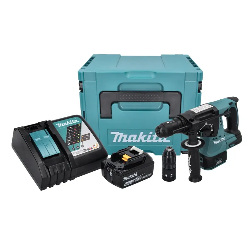 Makita DHR 243 RG1J Akku Bohrhammer 18 V 2,0 J SDS plus Brushless + 1x Akku 6,0 Ah + Ladegerät + Makpac Sichere Zahlung